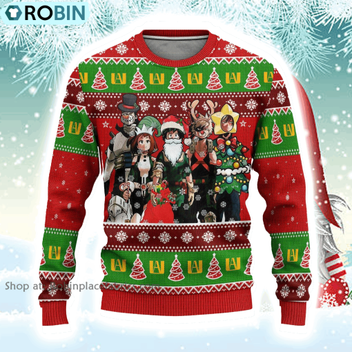 My Hero Academia Anime Christmas My Hero Academia Anime Gift Fan Ugly Sweater