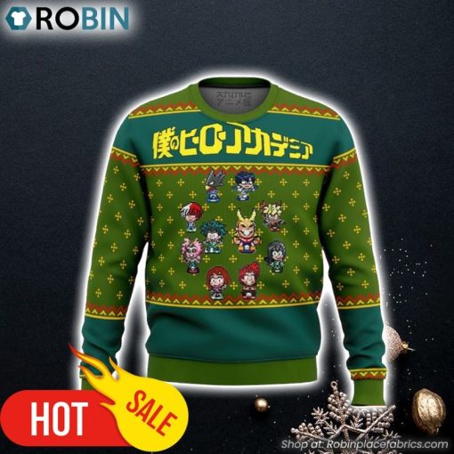 My Hero Academia Sprites Ugly Christmas Sweater 3D For Men and Women