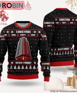 Nakatomi Plaza Black Ugly Christmas Sweater, Party 1988 Xmas Sweatshirt, Christmas Gift
