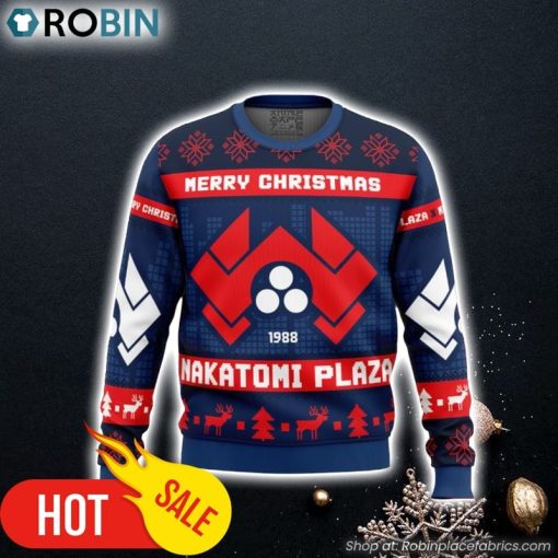 Nakatomi Plaza Die Hard Ugly Christmas Sweater 3D For Men and Women