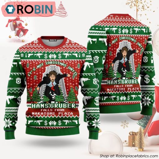 Nakatomi Plaza Green Ugly Christmas Sweater, Party 1988 Xmas Sweatshirt, Christmas Gift for Men & Women