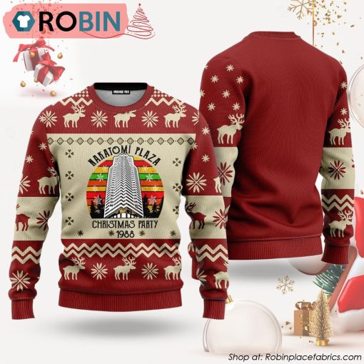 Nakatomi Plaza Red Ugly Christmas Sweater, Party 1988 Xmas Sweatshirt, Christmas Gift for Men & Women