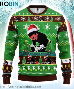 Naruto Anime Gifts Santa Rock Lee Xmas Ugly Christmas Sweater