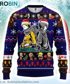 Naruto Anime Santa Naruto And Sasuke v2 Ugly Christmas Sweater