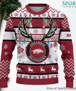 NCAA Arkansas Razorbacks Reindeer Ugly Christmas Sweater NCAA Arkansas Razorbacks Reindeer Ugly Christmas Sweater