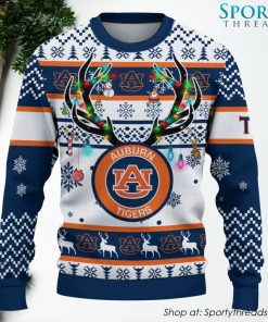 NCAA Auburn Tigers Reindeer Ugly Christmas Sweater NCAA Auburn Tigers Reindeer Ugly Christmas Sweater