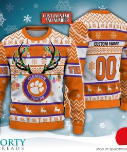 NCAA Clemson Tigers Reindeer Reindeer Ugly Christmas Sweater
