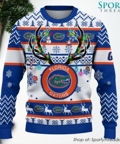 NCAA Florida Gators Reindeer Reindeer Ugly Christmas Sweater NCAA Florida Gators Reindeer Reindeer Ugly Christmas Sweater