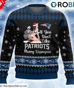 New England Patriots Kissmyass Ugly Sweater