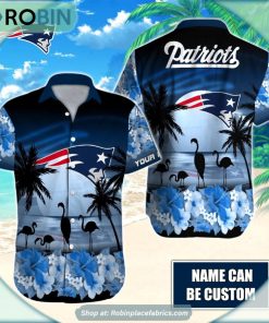 New England Patriots Mascot Palm NFL Hawaiian Shirt Custom New England Patriots Mascot Palm NFL Hawaiian Shirt Custom
