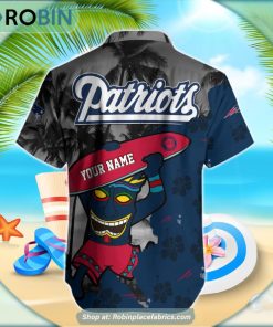 New England Patriots Tiki Man NFL Hawaiian Shirt New England Patriots Tiki Man NFL Hawaiian Shirt