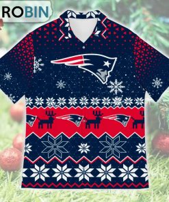 New England Patriots Ugly Christmas Design Short Sleeve Shirt