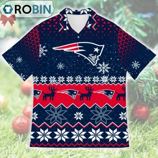 New England Patriots Ugly Christmas Design Short Sleeve Shirt
