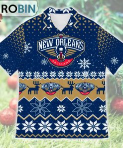 New Orlean Pelicans Ugly Christmas Design Short Sleeve Shirt