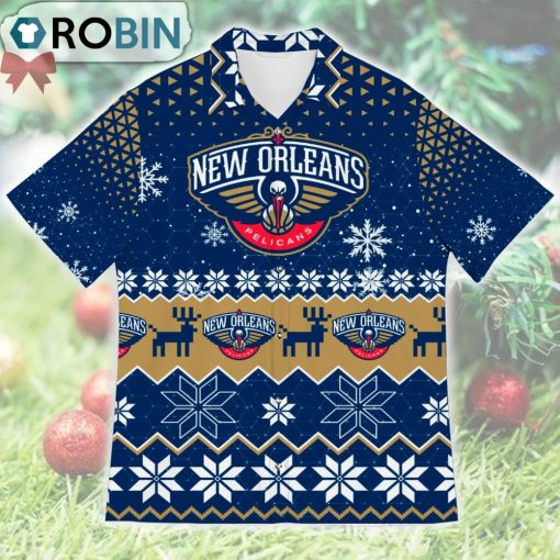 New Orlean Pelicans Ugly Christmas Design Short Sleeve Shirt