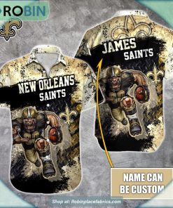 New Orleans Saints Mascot 3D Printed Summer Hawaiian Shirt