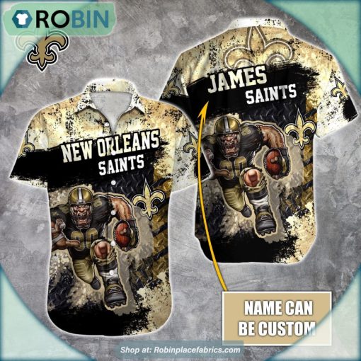 New Orleans Saints Mascot 3D Printed Summer Hawaiian Shirt
