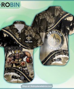 New Orleans Saints Mascot 3D Printed Summer Hawaiian Shirt Custom New Orleans Saints Mascot 3D Printed Summer Hawaiian Shirt Custom