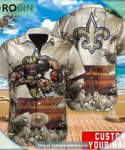 New Orleans Saints Mascot Football NFL Hawaiian Shirt New Orleans Saints Mascot Football NFL Hawaiian Shirt