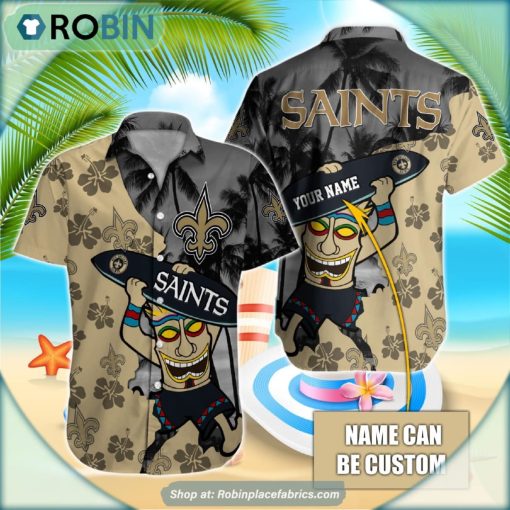 New Orleans Saints Tiki Man NFL Hawaiian Shirt