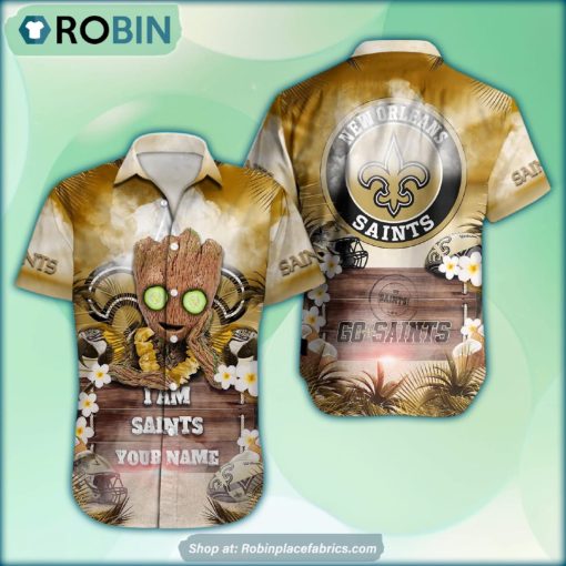 New Orleans Saints x Baby Groot Summer Hawaiian Shirt