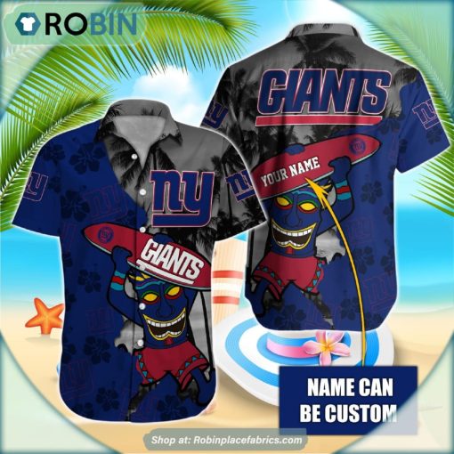 New York Giants Tiki Man NFL Hawaiian Shirt