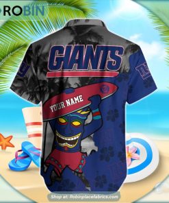New York Giants Tiki Man NFL Hawaiian Shirt New York Giants Tiki Man NFL Hawaiian Shirt