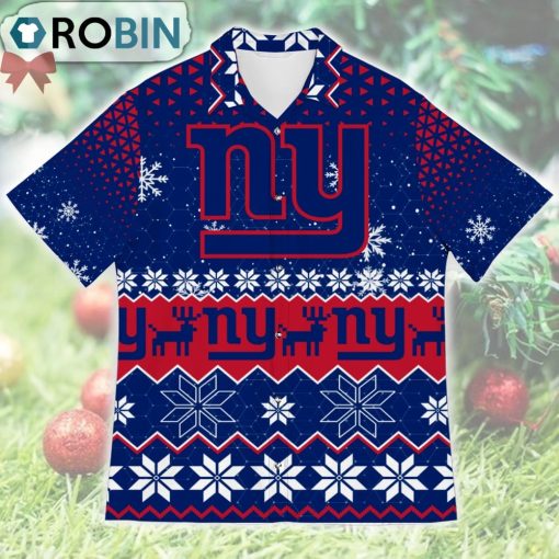 New York Giants Ugly Christmas Design Short Sleeve Shirt