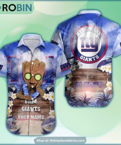New York Giants x Baby Groot Summer Hawaiian Shirt New York Giants x Baby Groot Summer Hawaiian Shirt