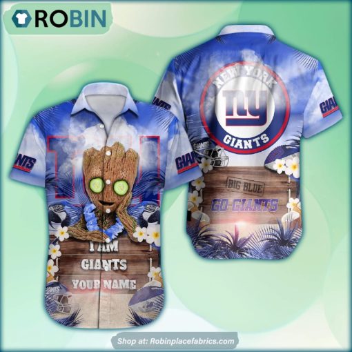 New York Giants x Baby Groot Summer Hawaiian Shirt