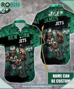 New York Jets Mascot 3D Printed Summer Hawaiian Shirt New York Jets Mascot 3D Printed Summer Hawaiian Shirt