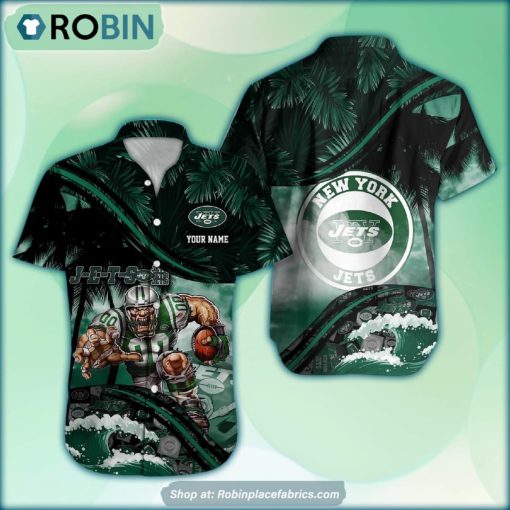 New York Jets Mascot 3D Printed Summer Hawaiian Shirt Custom