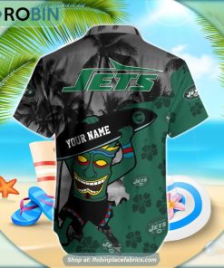New York Jets Tiki Man NFL Hawaiian Shirt New York Jets Tiki Man NFL Hawaiian Shirt