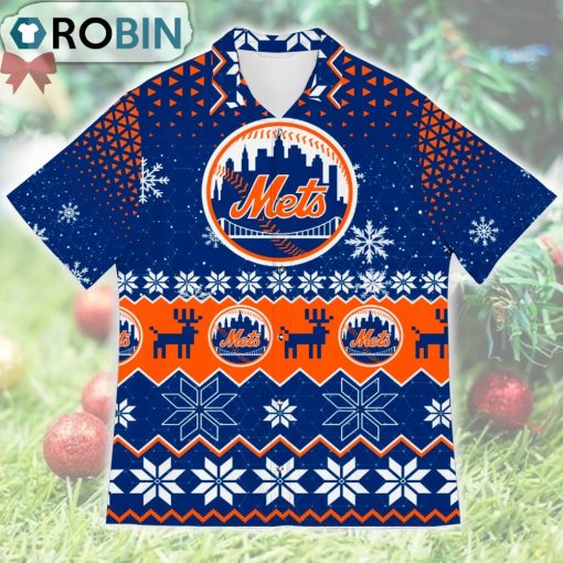 New York Mets Ugly Christmas Design Short Sleeve Shirt