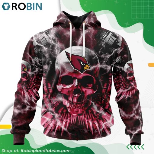 NFL Arizona Cardinals Expendables Skull Design Hoodie