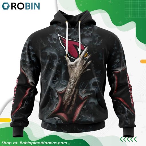 NFL Arizona Cardinals Horror Skull Art Design Hoodie
