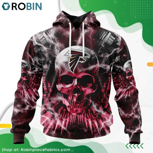 NFL Atlanta Falcons Expendables Skull Design Hoodie