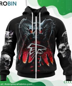 NFL Atlanta Falcons Skull Art Design Hoodie NFL Atlanta Falcons Skull Art Design Hoodie