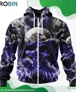 NFL Baltimore Ravens Expendables Skull Design Hoodie NFL Baltimore Ravens Expendables Skull Design Hoodie