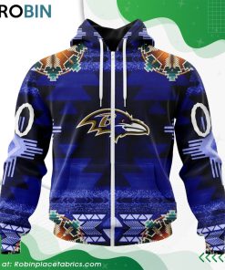 NFL Baltimore Ravens Native American Design Hoodie NFL Baltimore Ravens Native American Design Hoodie