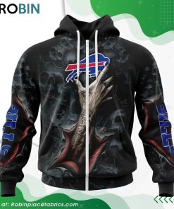NFL Buffalo Bills Horror Skull Art Design Hoodie NFL Buffalo Bills Horror Skull Art Design Hoodie