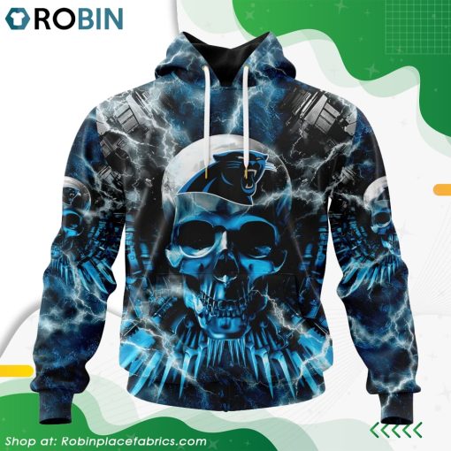 NFL Carolina Panthers Expendables Skull Design Hoodie