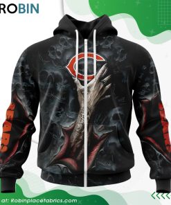 NFL Chicago Bears Horror Skull Art Design Hoodie NFL Chicago Bears Horror Skull Art Design Hoodie