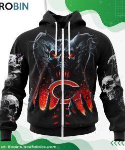 NFL Chicago Bears Skull Art Design Hoodie