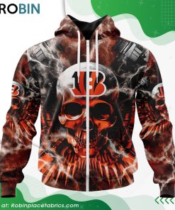 NFL Cincinnati Bengals Expendables Skull Design Hoodie