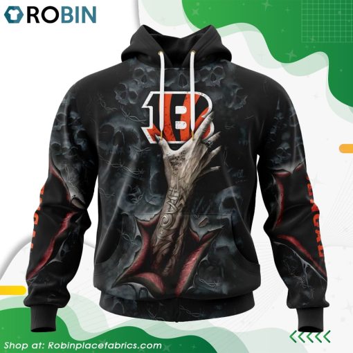 NFL Cincinnati Bengals Horror Skull Art Design Hoodie