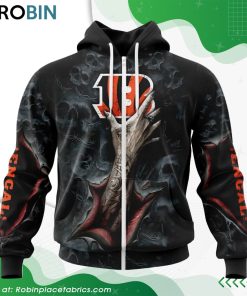 NFL Cincinnati Bengals Horror Skull Art Design Hoodie