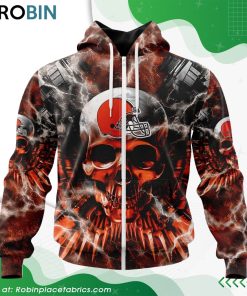 NFL Cleveland Browns Expendables Skull Design Hoodie