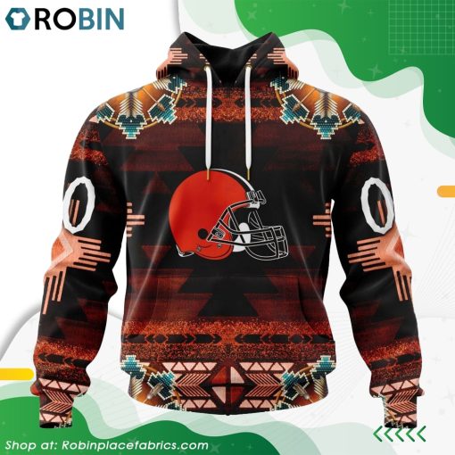 NFL Cleveland Browns Native American Design Hoodie