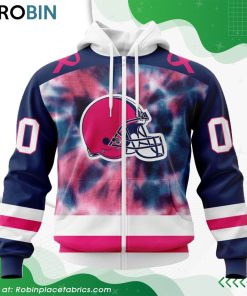 NFL Cleveland Browns Pink Fight Breast Cancer Hoodie